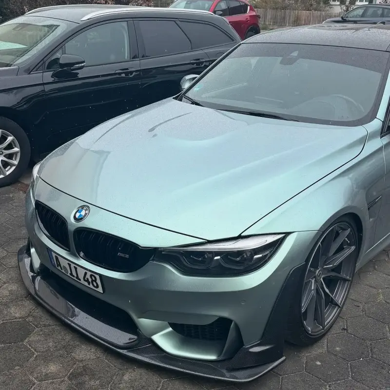 Gloss Metallic Hadlin Green Car Vinyl Wrap PET
