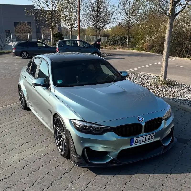 Gloss Metallic Hadlin Green Car Vinyl Wrap PET