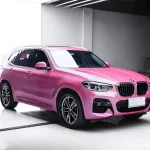 Glossy Metallic Shell Pink Car Vinyl Wrap PET