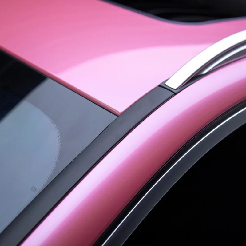 Glossy Metallic Shell Pink Car Vinyl Wrap