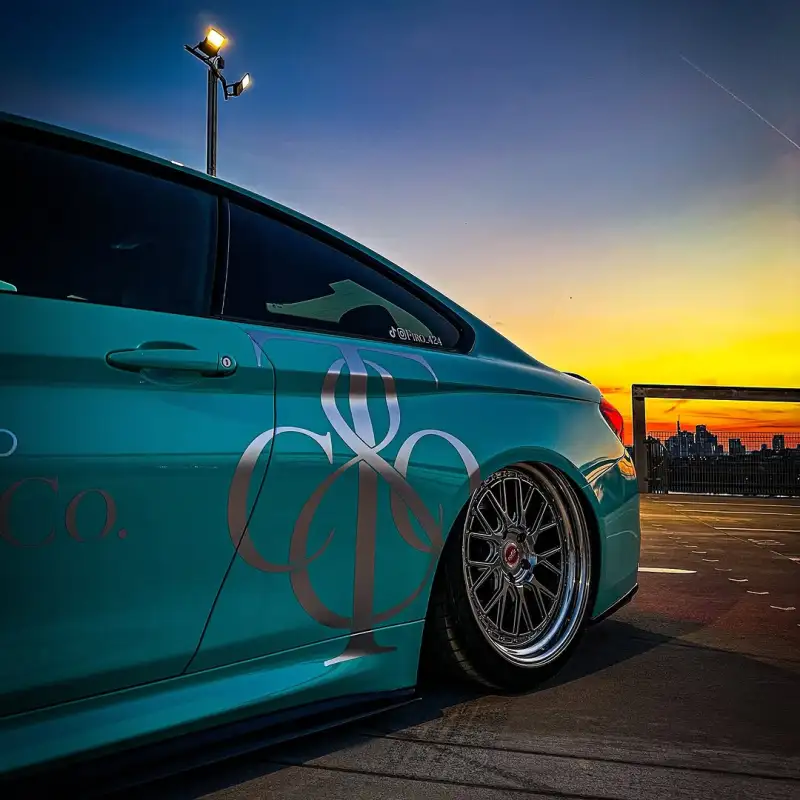 Gloss Sparkle Glitter Tiffany Blue Car Vinyl Wrap