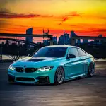 Gloss Sparkle Glitter Tiffany Blue Car Vinyl Wrap