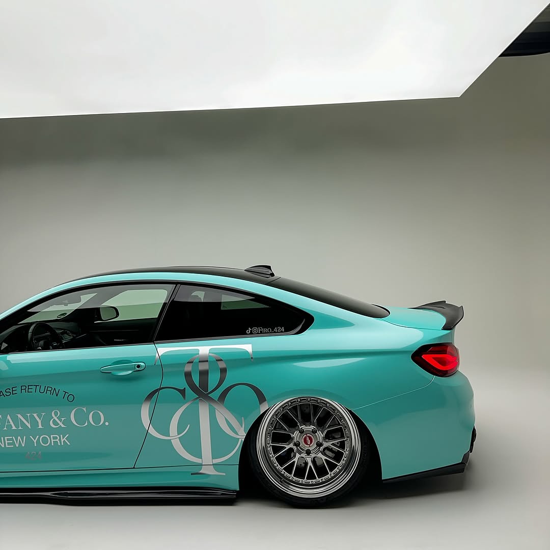 Gloss Sparkle Glitter Tiffany Blue Car Vinyl Wrap