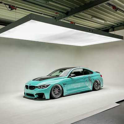 Gloss Sparkle Glitter Tiffany Blue Car Vinyl Wrap 02