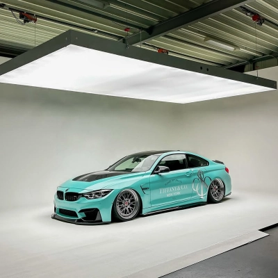 Gloss Sparkle Glitter Tiffany Blue Car Vinyl Wrap 02