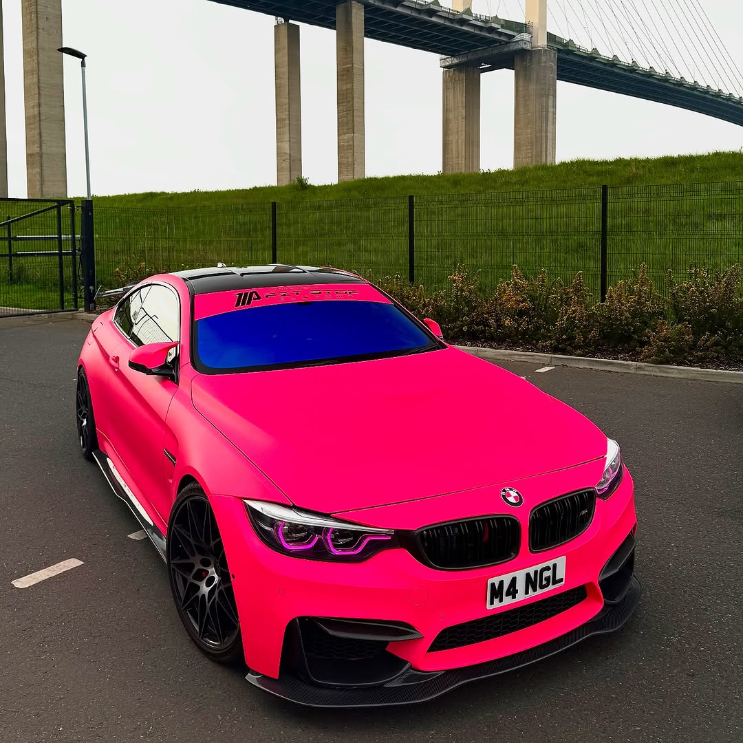 Ultimate Flat Fluorescent Pink Car Vinyl Wrap PET
