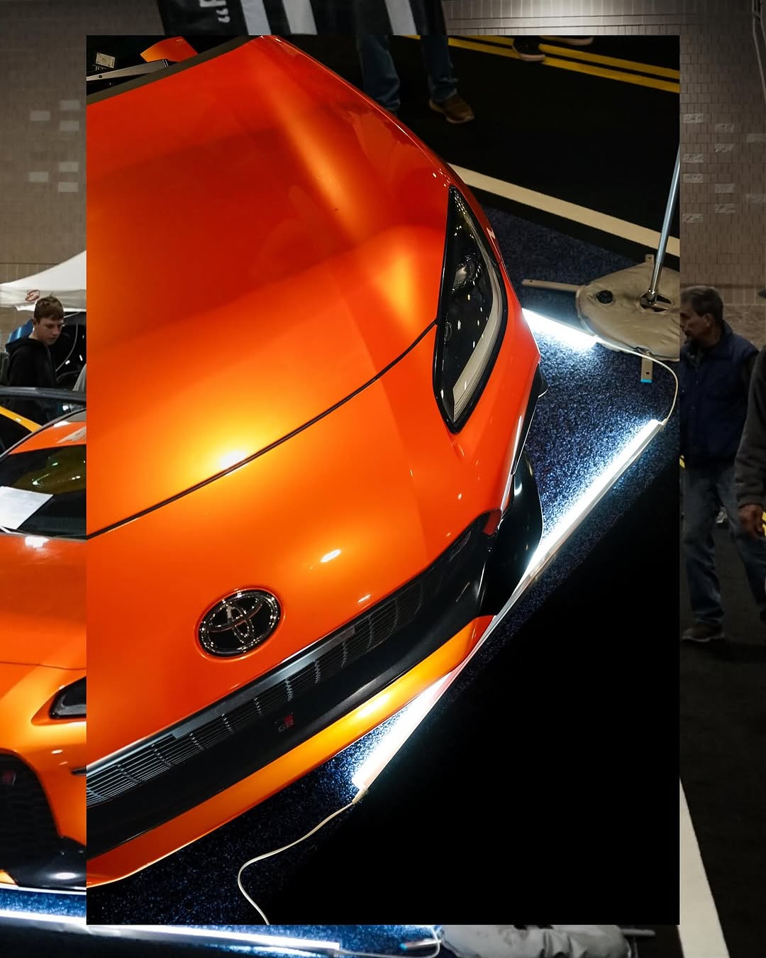 Gloss Metallic Fiery Orange Car Vinyl Wrap PET 