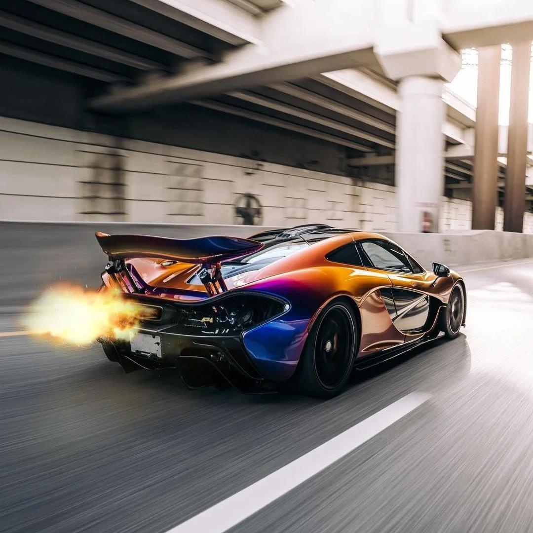 Gloss Metallic Flowing Phantom Purple Chameleon Car Vinyl Wrap