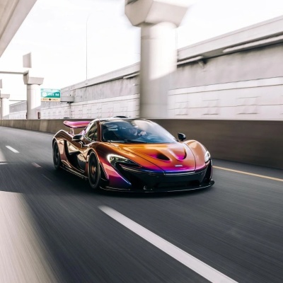 Gloss Metallic Flowing Phantom Purple Chameleon Car Vinyl Wrap 02