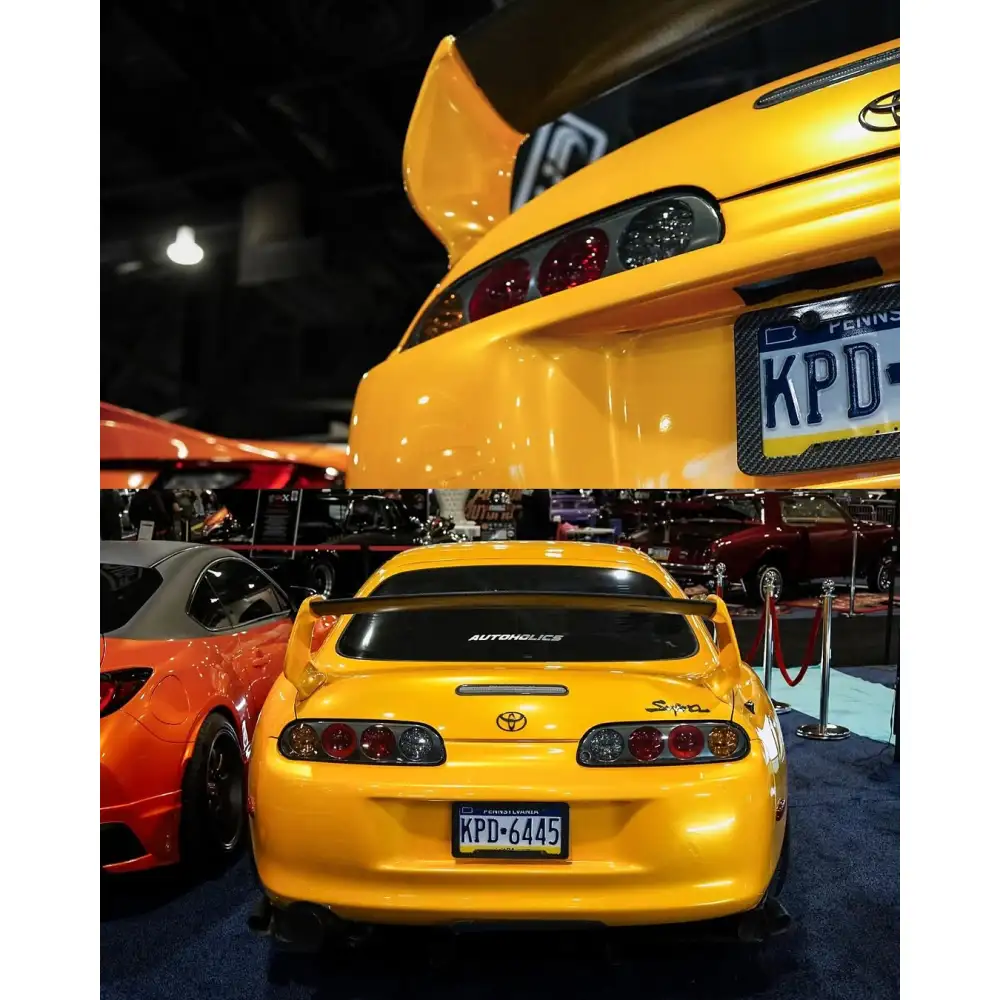 Gloss Metallic Golden Yellow Car Vinyl Wrap 