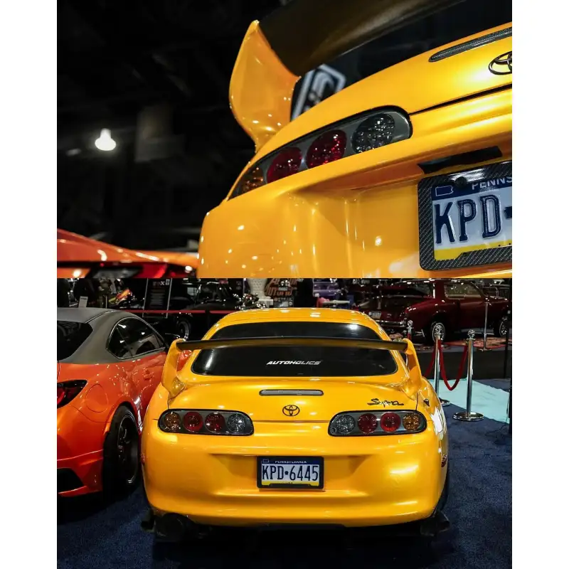 Gloss Metallic Golden Yellow Car Vinyl Wrap 