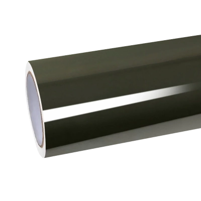 Gloss Black Olive Green Wrap Car Vinyl Wrap PET | Glossy Rifle Green Car Wrap 01