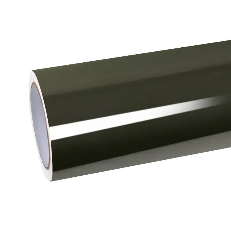 Gloss Black Olive Green Wrap Car Vinyl Wrap PET | Glossy Rifle Green Car Wrap