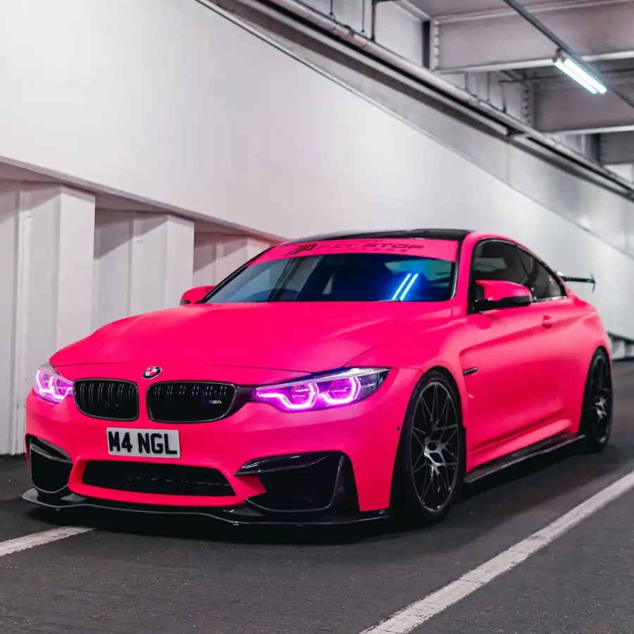 Ultimate Flat Fluorescent Pink Car Vinyl Wrap