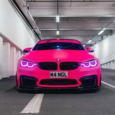 Ultimate Flat Fluorescent Pink Car Vinyl Wrap 02