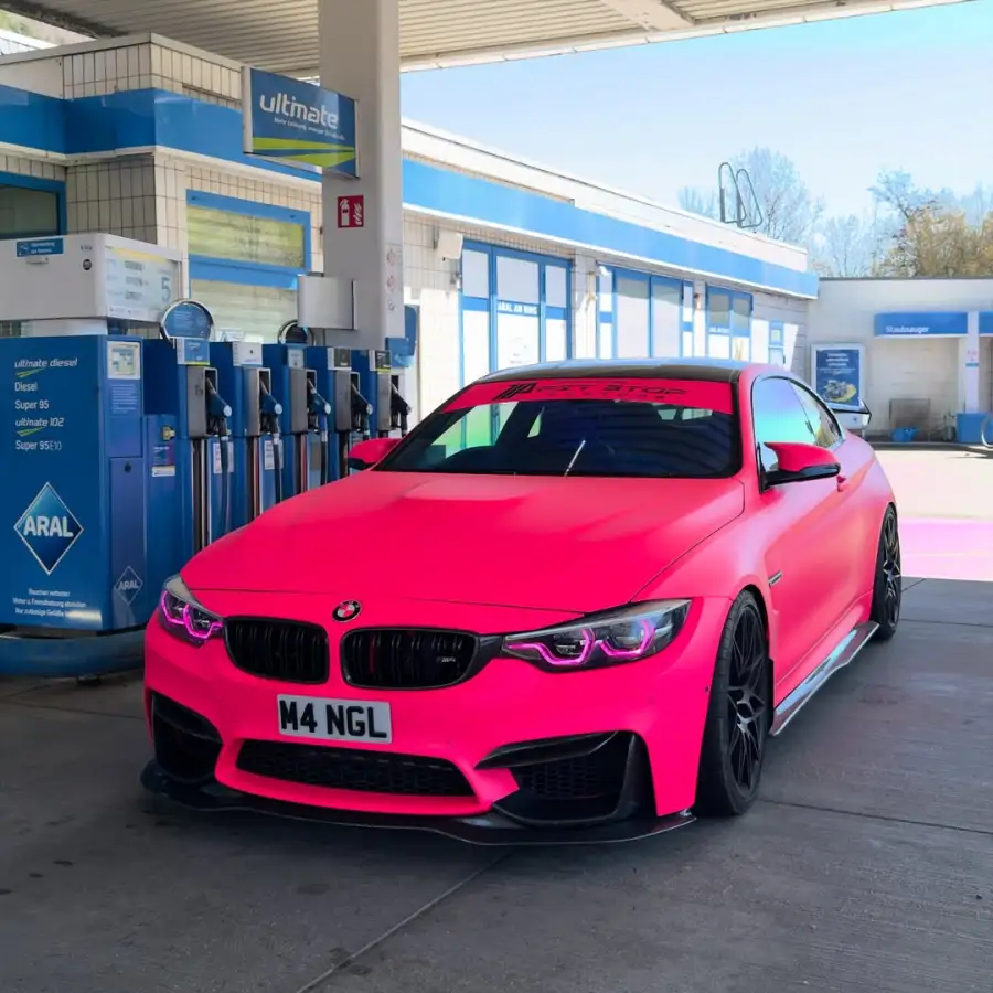 Ultimate Flat Fluorescent Pink Car Vinyl Wrap