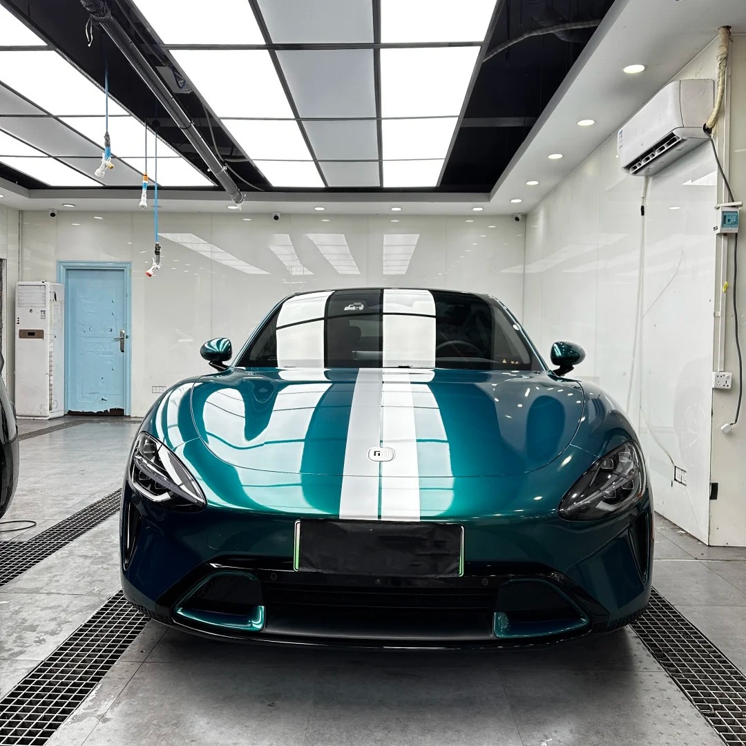 Gloss Metallic Chameleon Deep Sea Green Car Vinyl Wrap PET