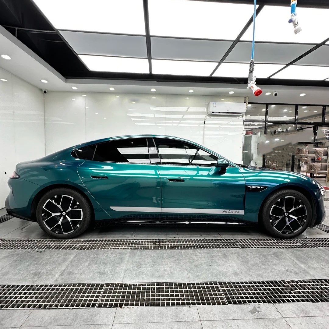 Gloss Metallic Chameleon Deep Sea Green Car Vinyl Wrap PET