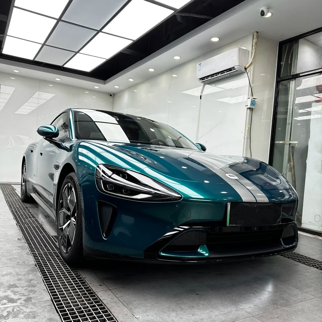 Gloss Metallic Chameleon Deep Sea Green Car Vinyl Wrap PET