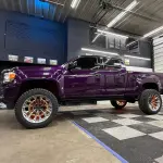 Gloss Purple Forged Carbon Fiber Car Vinyl Wrap PET 