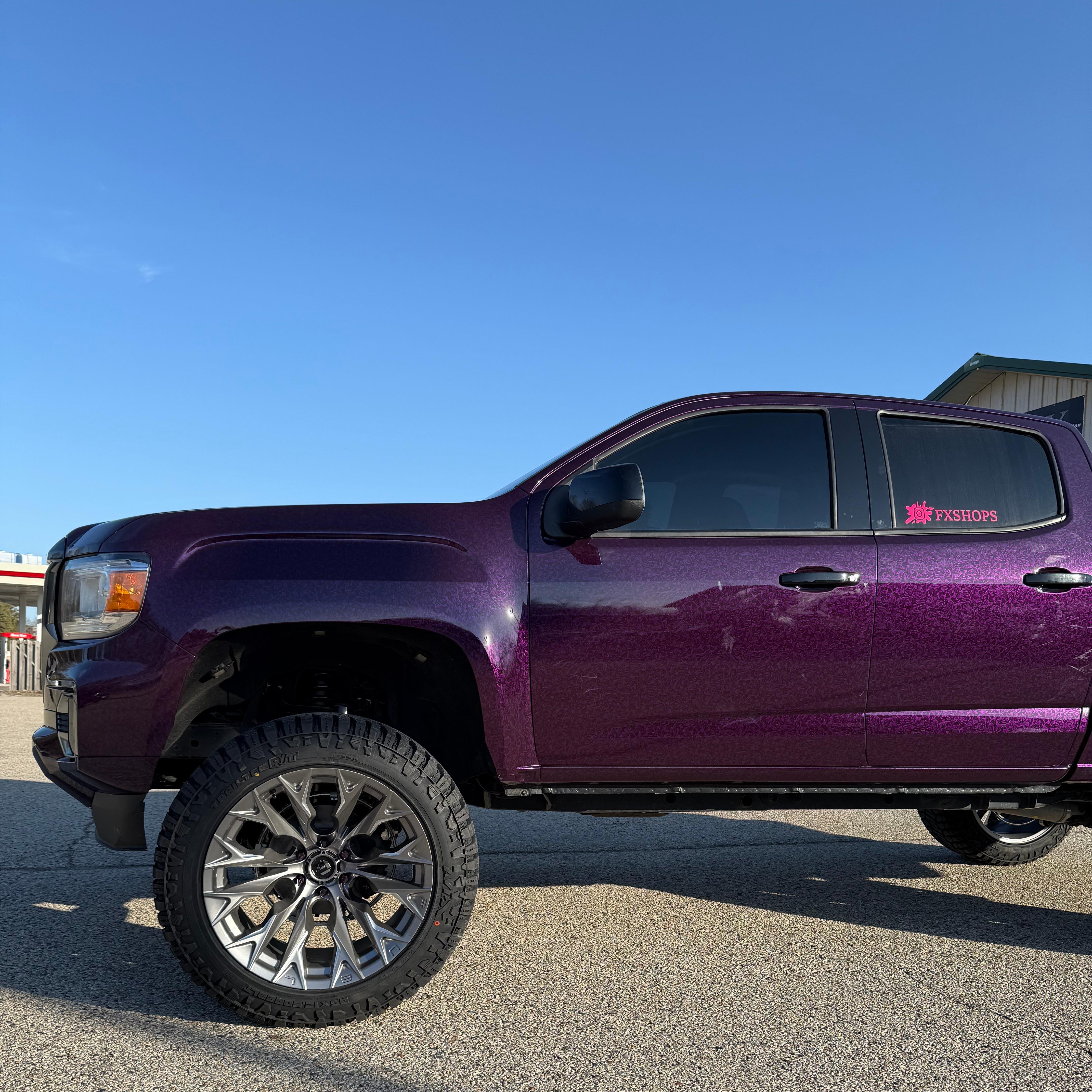 Gloss Purple Forged Carbon Fiber Car Vinyl Wrap PET 