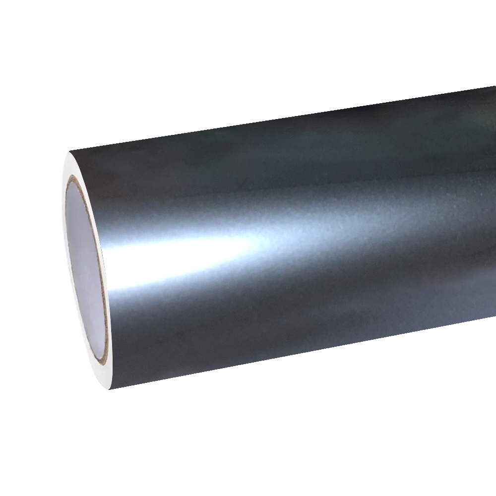 Gloss Metallic Gunmetal Grey Car Vinyl Wrap PET