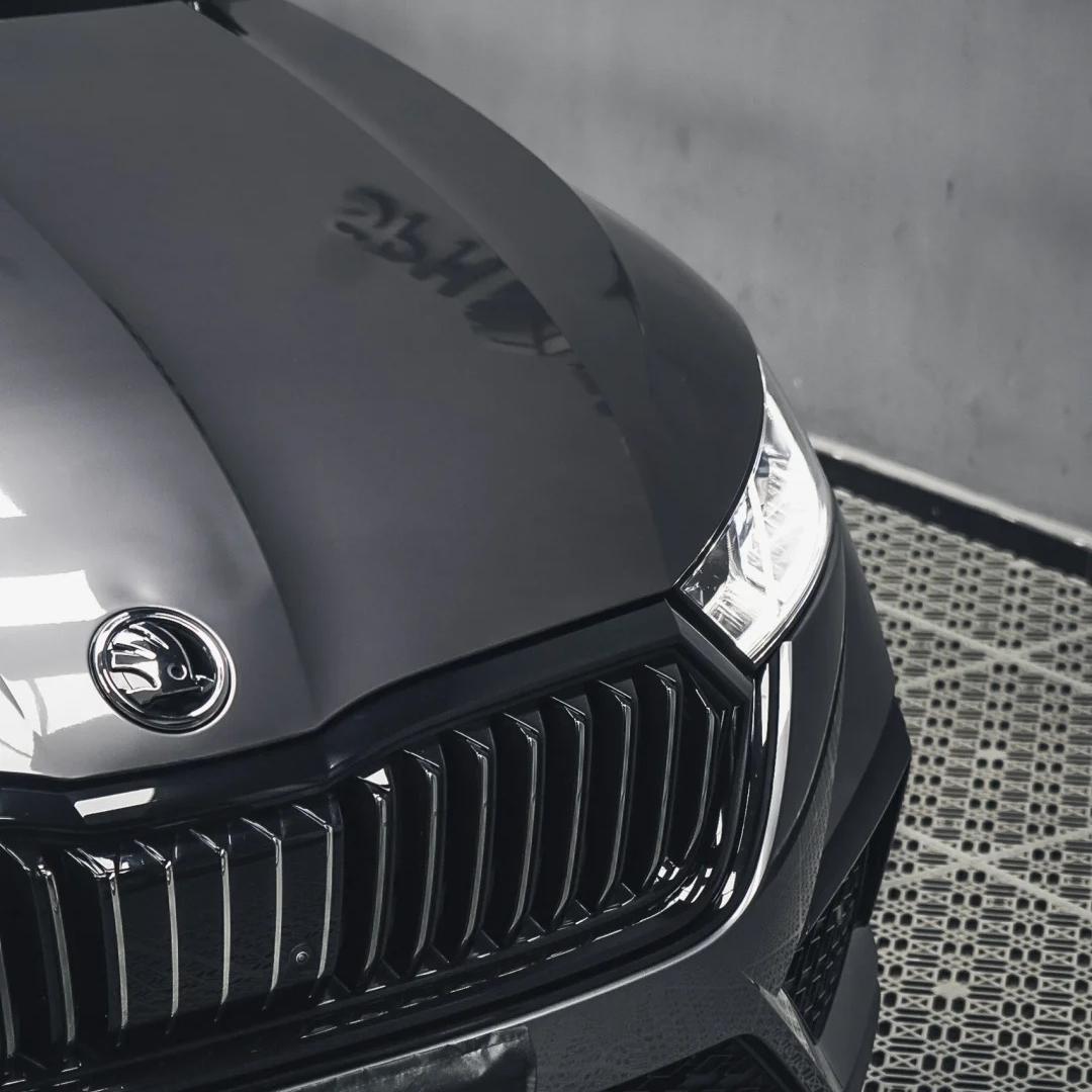 Gloss Metallic Gunmetal Grey Car Vinyl Wrap PET