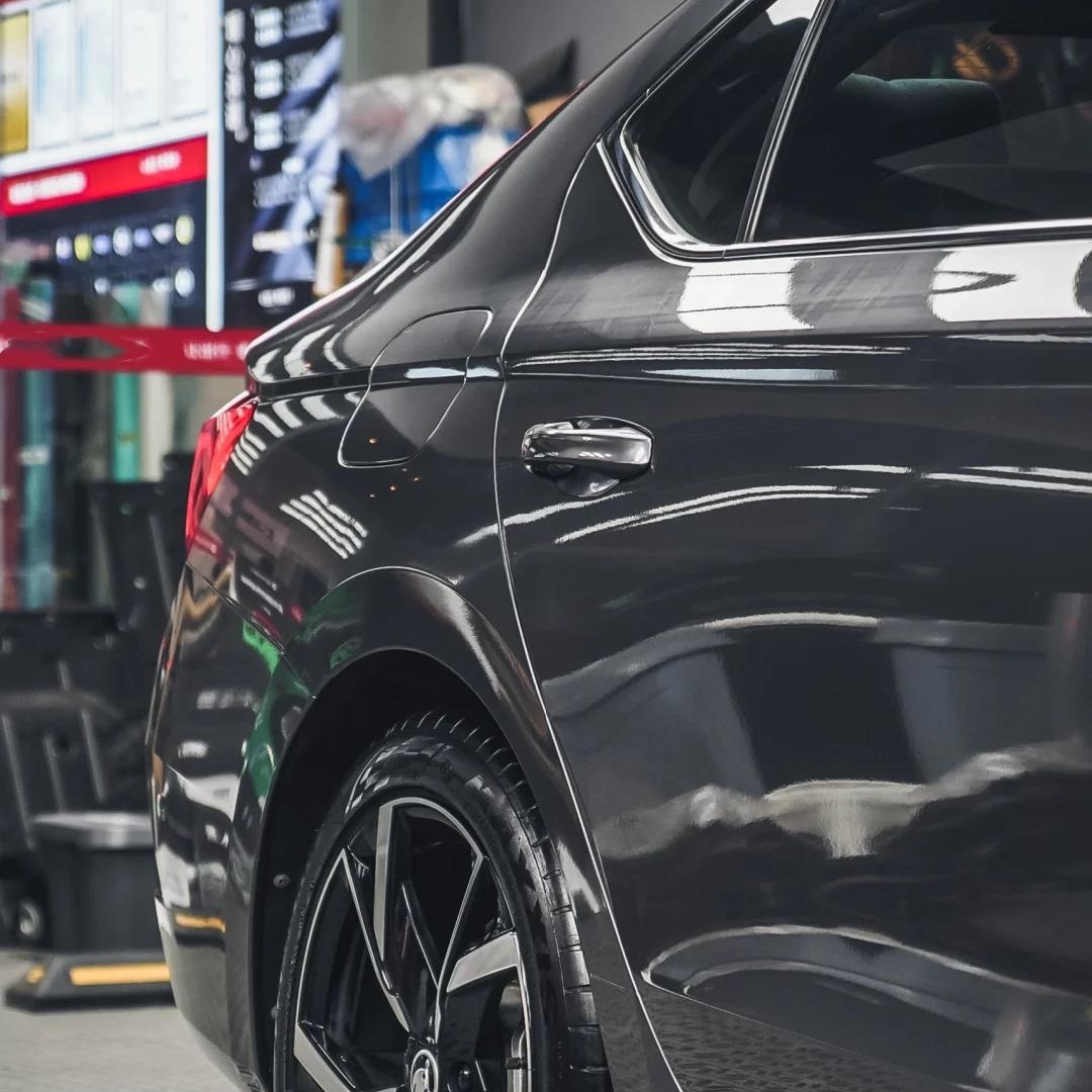 Gloss Metallic Gunmetal Grey Car Vinyl Wrap PET