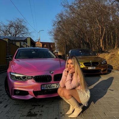 Gloss Metallic Rainbow Laser Pink Car Vinyl Wrap 02