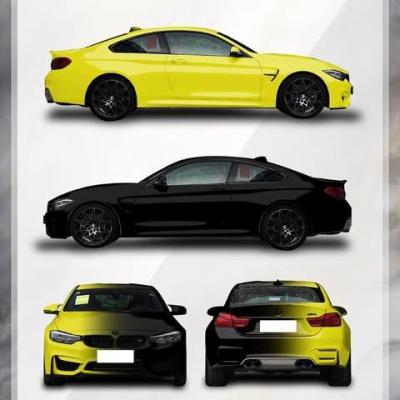 ALUKOVINYL  Black To Green Gradient Custom Vinyl Wrap 02