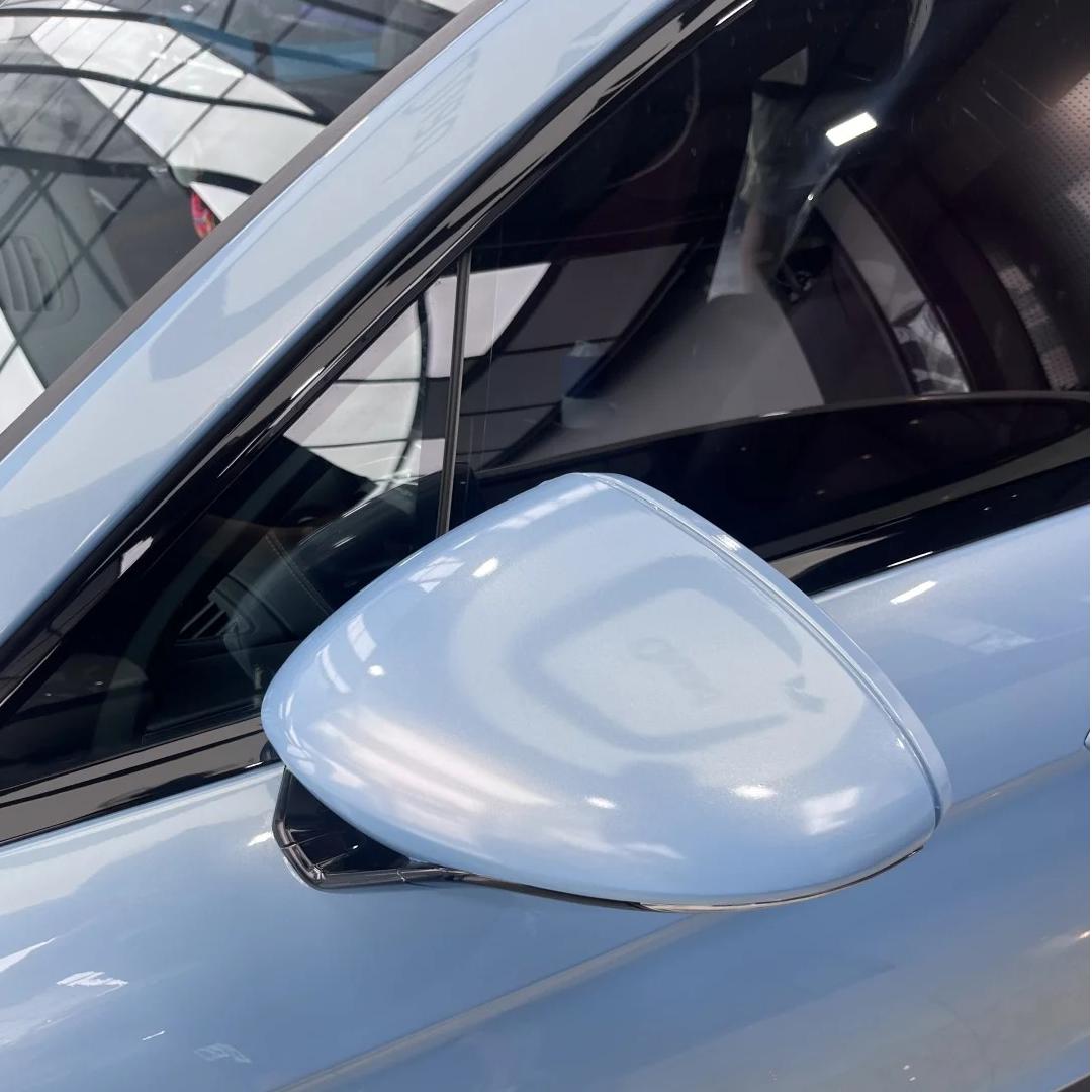 Gloss Metallic Porsche Ice Blue Car Vinyl Wrap PET