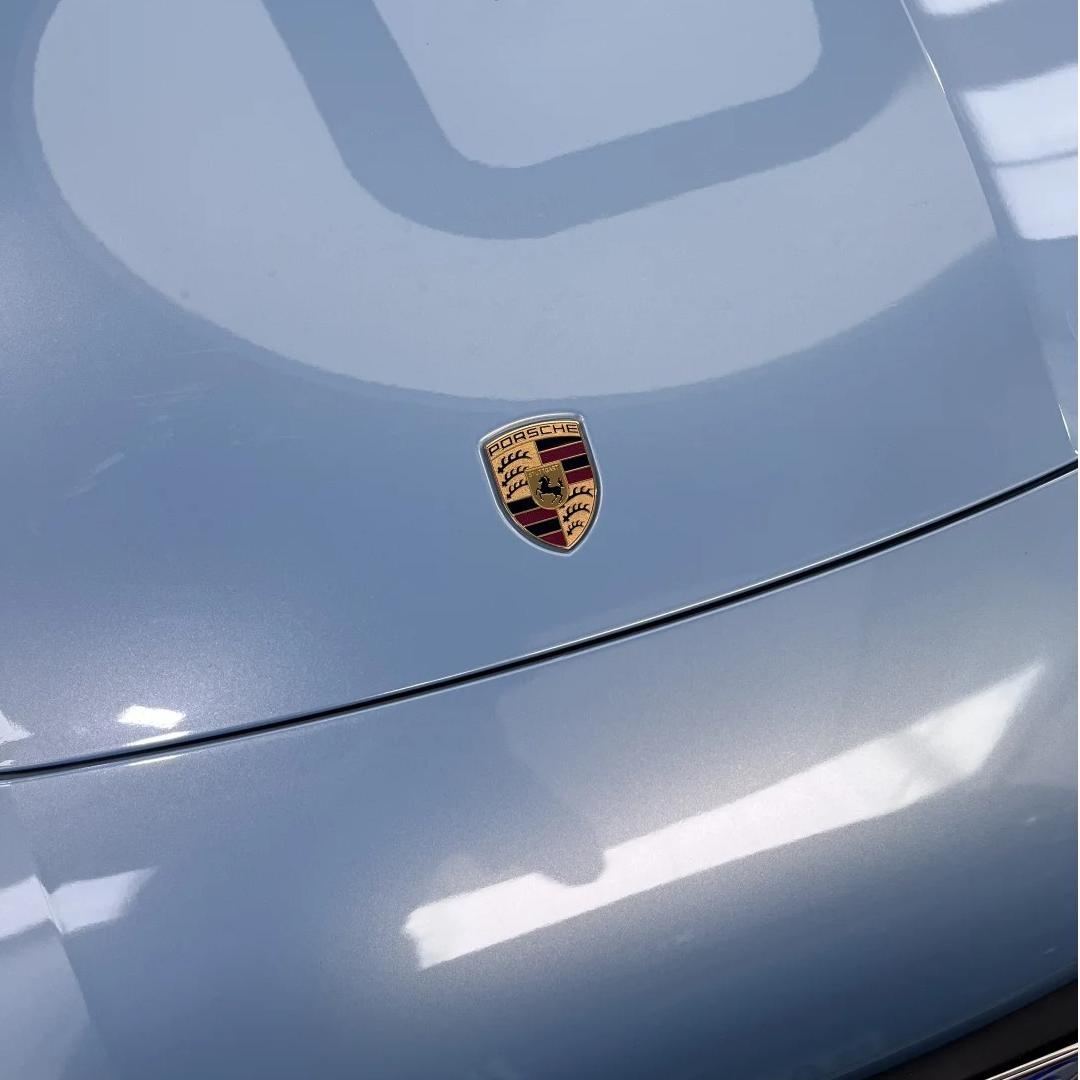 Gloss Metallic Porsche Ice Blue Car Vinyl Wrap PET
