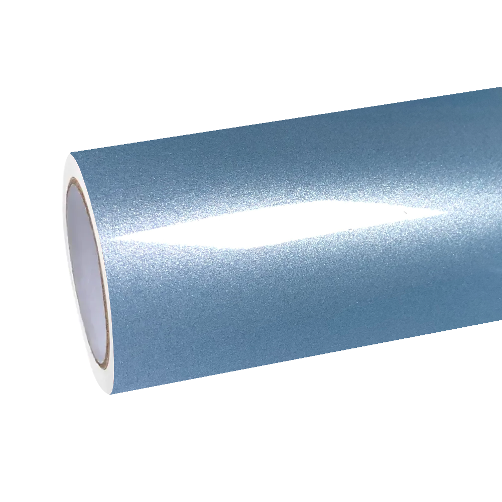 Gloss Metallic Porsche Ice Blue Car Vinyl Wrap PET