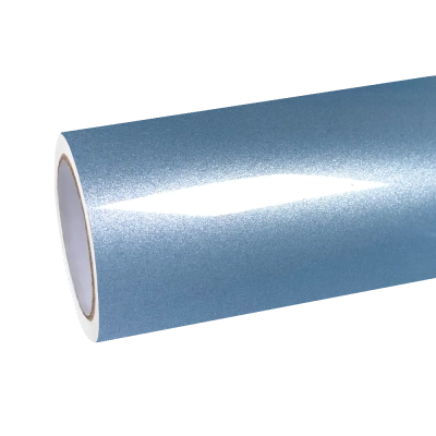 Gloss Metallic Porsche Ice Blue Car Vinyl Wrap PET 01