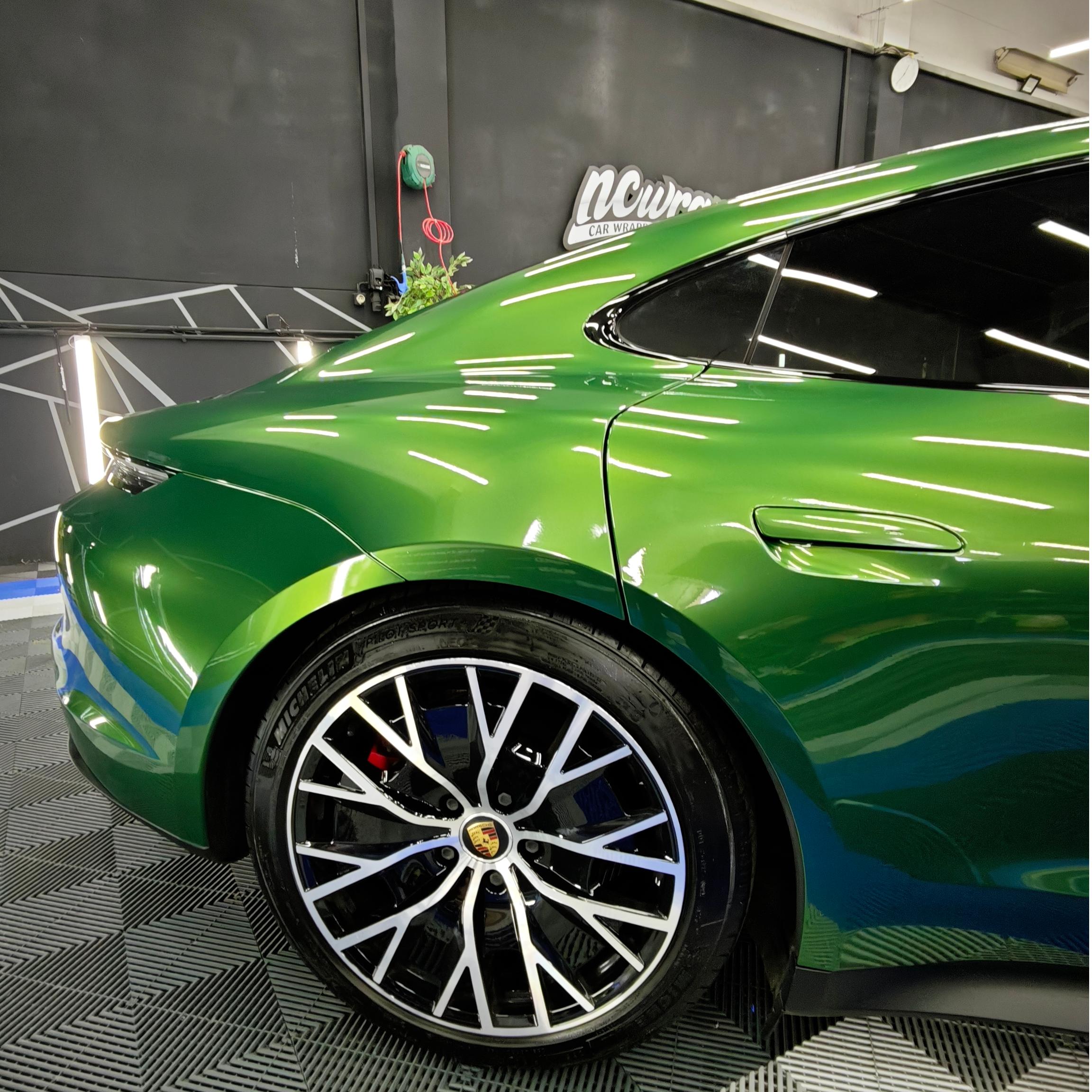 Gloss Metallic Sonoma Green Car Vinyl Wrap PET