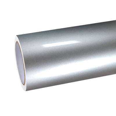 Gloss Metallic Liquid Silver Car Vinyl Wrap PET 01