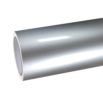 Gloss Metallic Liquid Silver Car Vinyl Wrap PET 01