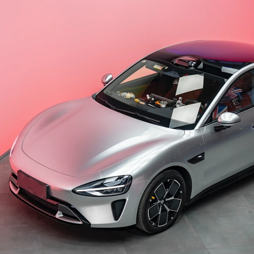 Gloss Metallic Liquid Silver Car Vinyl Wrap PET