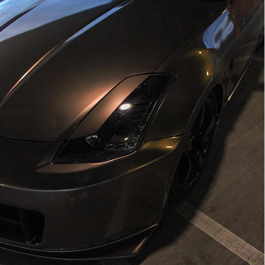 Gloss Metallic Metal Brown Car Vinyl Wrap PET