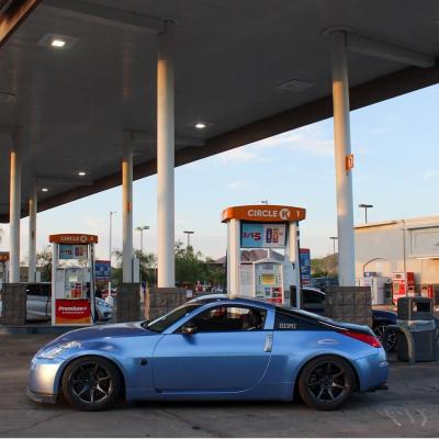 Gloss Metallic Mist Blue Car Vinyl Wrap 02