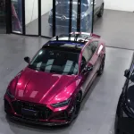 Gloss Metallic Pagoda Red Car Vinyl Wrap PET