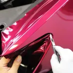 Gloss Metallic Pagoda Red Car Vinyl Wrap PET