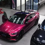 Gloss Metallic Pagoda Red Car Vinyl Wrap PET