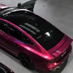 Gloss Metallic Pagoda Red Car Vinyl Wrap PET