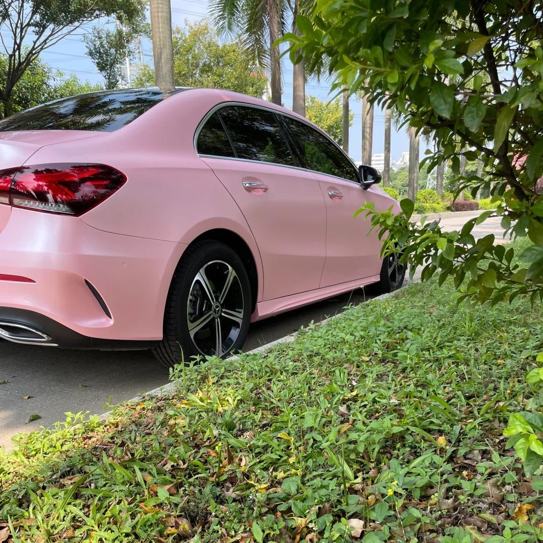 ◇NICK&NICOLE◇ PREMIUM TOUCH MUFFLER_INDI PINK Best Matte Pearl Pink Car Wrap | Metallic Pearl Pink Vinyl Wraps