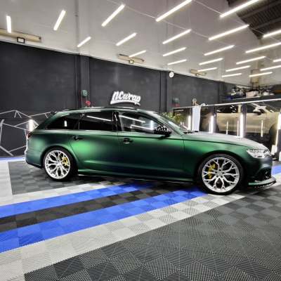 Matte Metallic Chrome Venom Green Car Vinyl Wrap PET 02