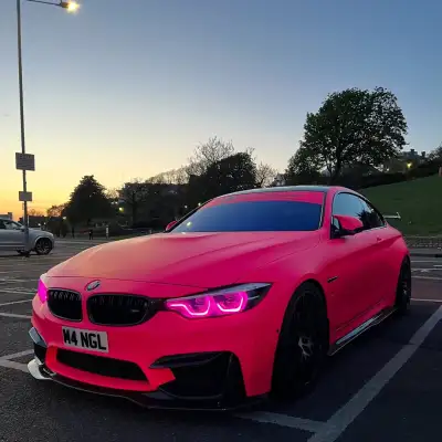 Ultimate Flat Fluorescent Pink Car Vinyl Wrap 02