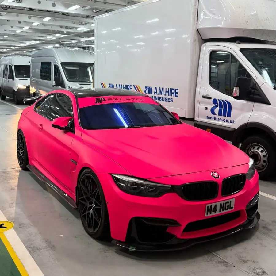 Ultimate Flat Fluorescent Pink Car Vinyl Wrap