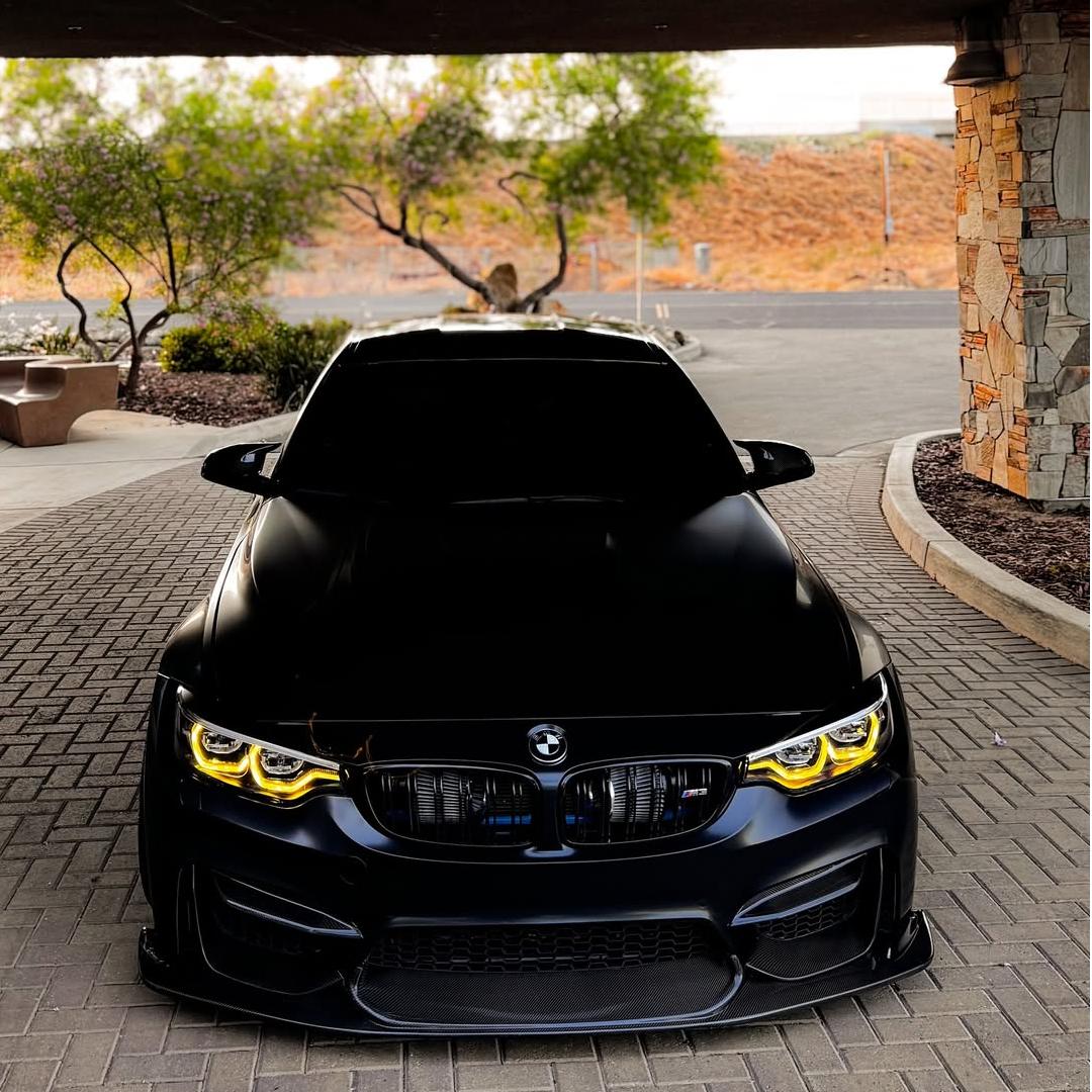 Matte Satin Black Ceramic Black Car Vinyl Wrap BMW  PET 