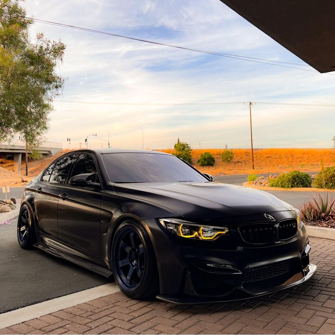 Matte Satin Black Ceramic Black Car Vinyl Wrap BMW  PET 